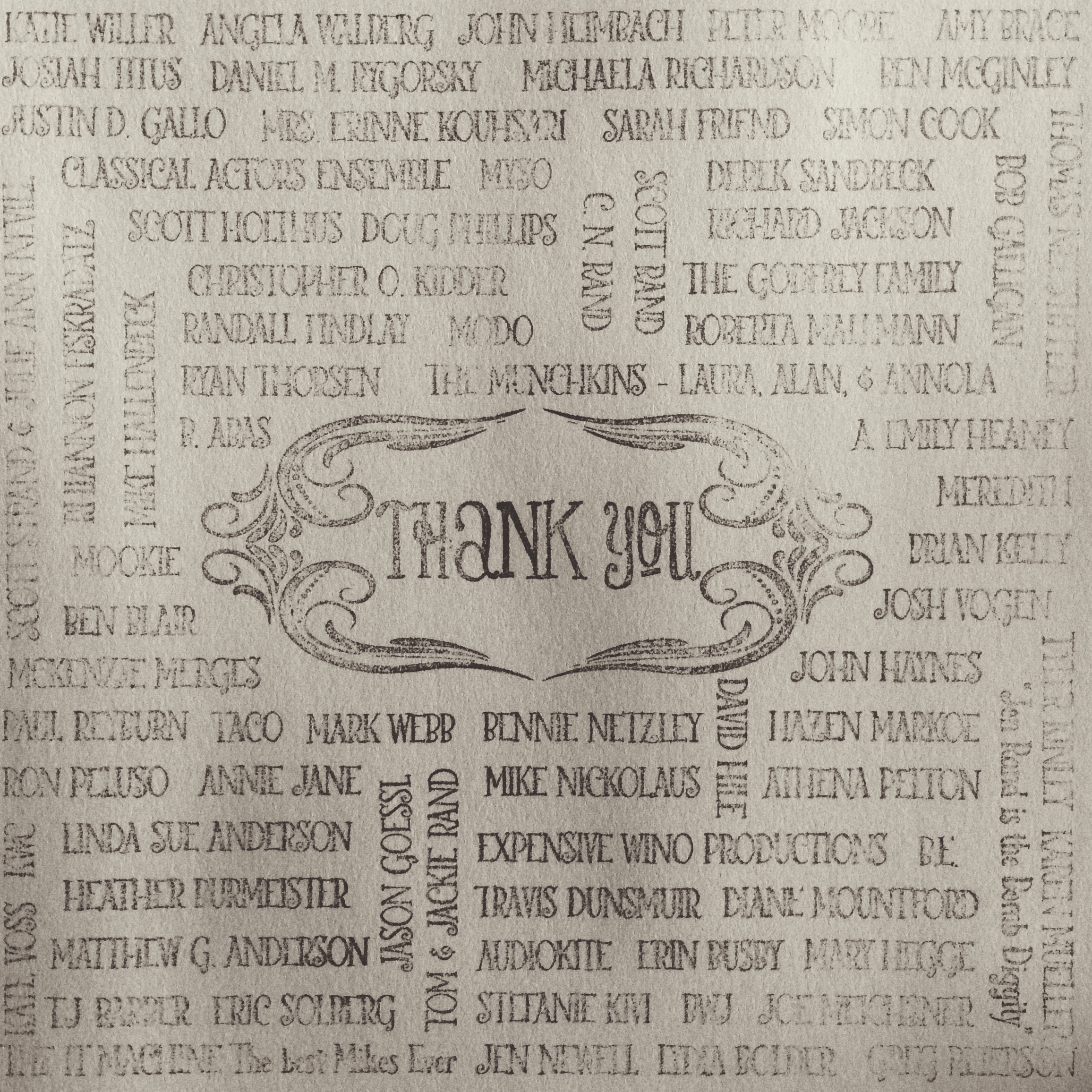 Thank Page stamp design