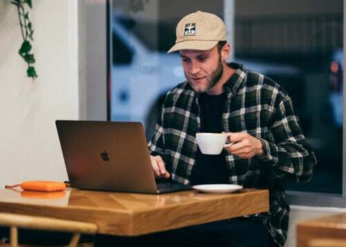 Man at a coffee shop