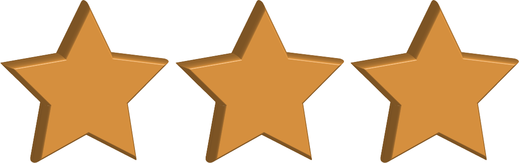 three gold stars